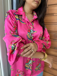 Pink dragon shirt