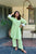 green gingham kurta set