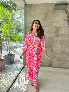 BUBBLE GUM KURTA SET