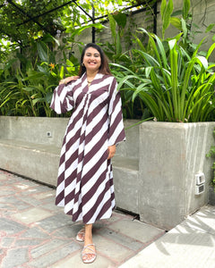 MOCHA STRIPED DRESS