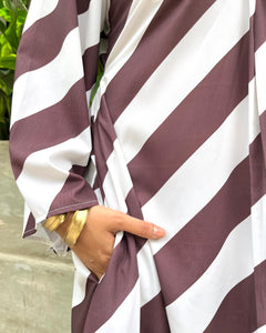 MOCHA STRIPED DRESS