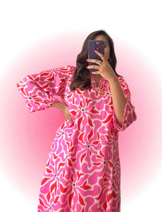 BUBBLE GUM KURTA SET