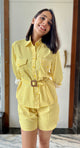 Yellow gingham shirt
