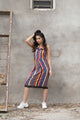 Multi Color Stripped Dress