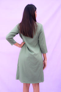 Olive Green Blazer Dress