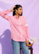 Pink diagonal shirt