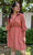 Rust side drawstring dress