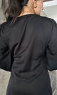 Black solid knot dress