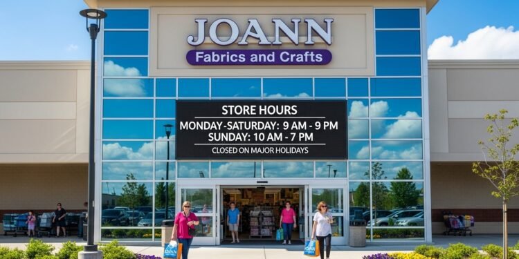 joann fabrics timings